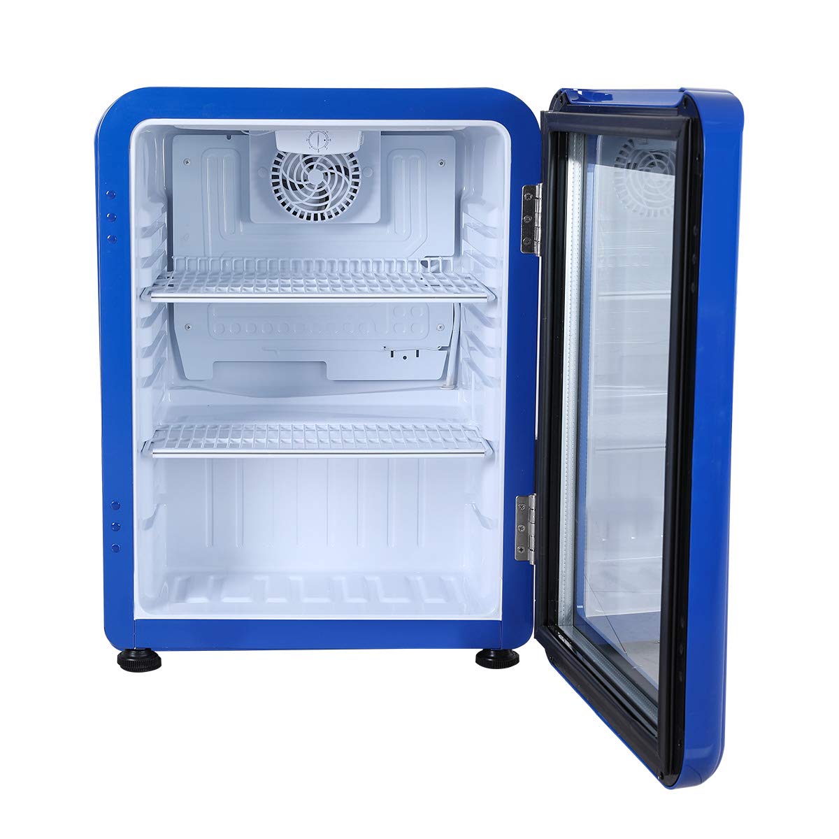 Amazon.co.jp: Hijiru レトロ冷蔵ショーケース68L/青 アウトレット